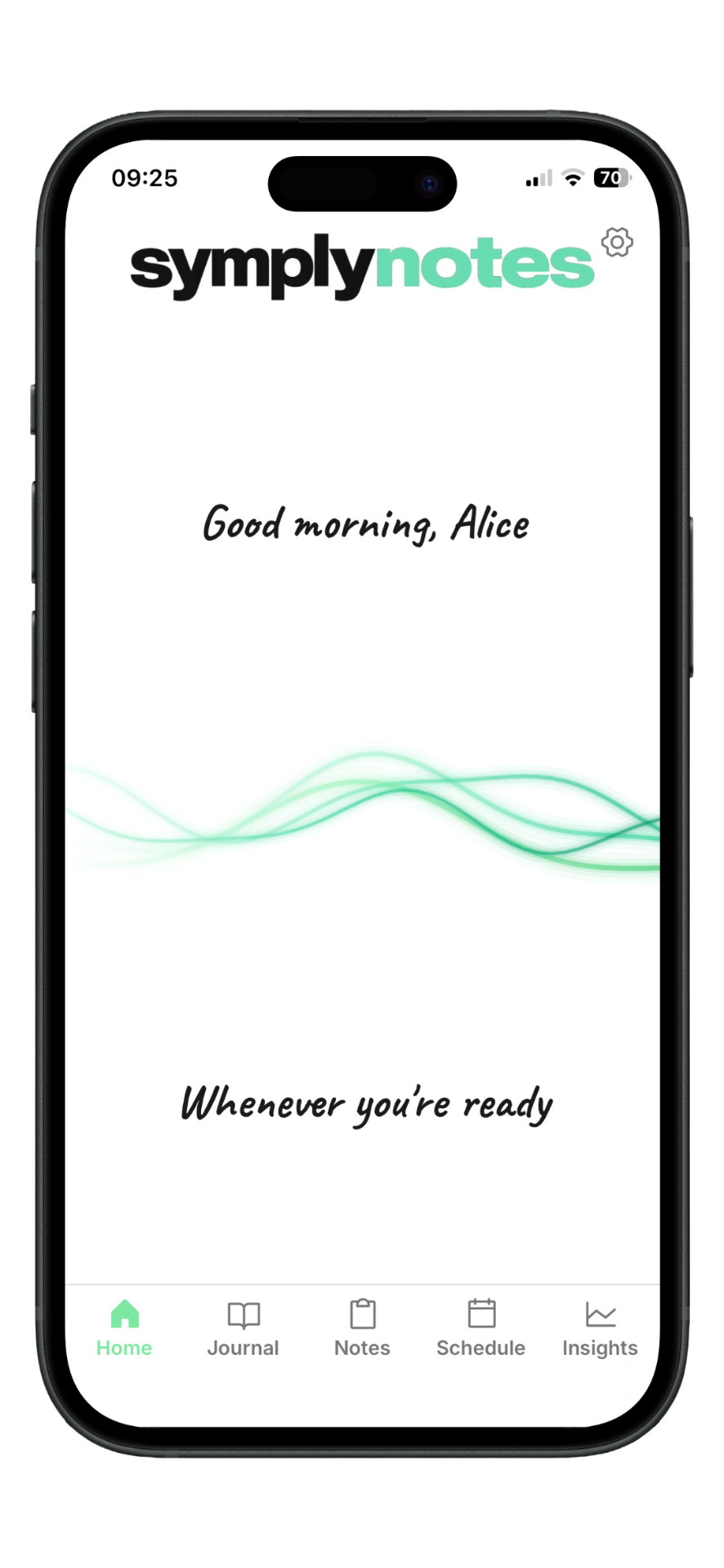 Symply Notes app home screen